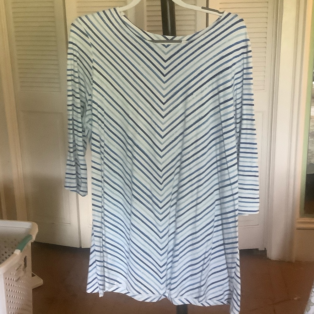 D & Co. Blue and White Striped Tunic/Dress